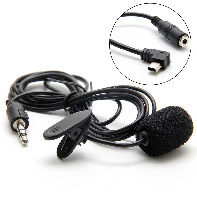

Mini USB 3.5mm External Clip on Microphone + Adapter Cable for GoPro Hero 4 3+ 3 Camera