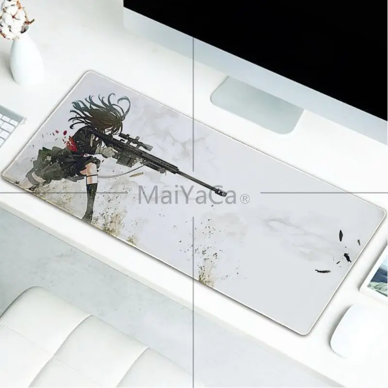 Lock Edge 30x90cm MaiYaCa крутой кот девушка Снайпер аниме геймер скорость мыши розничная маленький резиновый коврик для мыши Топ детальный популярный коврик для мыши - Цвет: Lock Edge 30x90cm