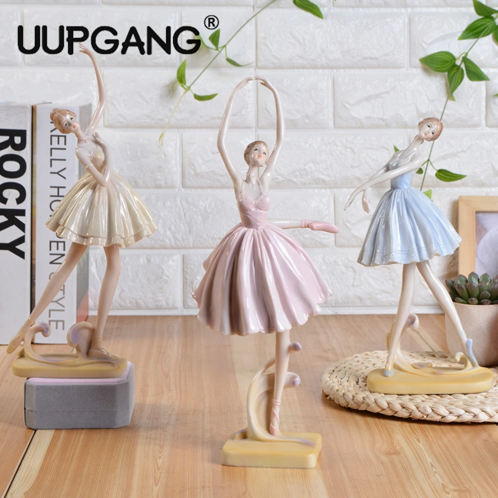 

Simple Modern Resin Ballet Girl Home Decor Ornaments Dancer Decoration Creative Birthday Gift Figurines Crafts Miniature Models