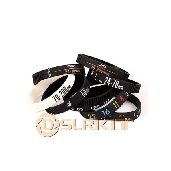 

Photographer silicone bracelet Wristbands SET 8pcs/Stop Lens Zoom Creep