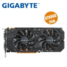 GIGABYTE, оригинальная Видеокарта GTX 960, 2 Гб, 128 бит, GDDR5, видеокарты для nVIDIA, видеокарты VGA, Geforce GTX960, Hdmi, Dvi, используется игра