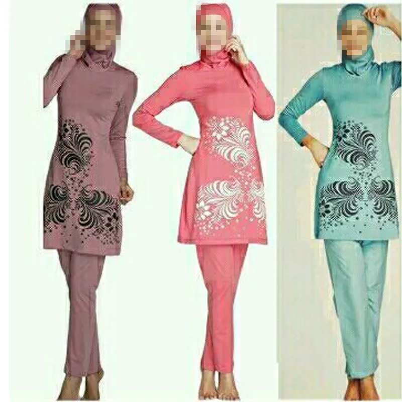 

Women Islamic swimsuits muslim swimwear Women swimming beachwear and hijab Muslim Sets