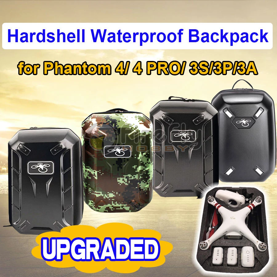 Upgraded Hardshell Backpack Waterproof Shoulder Bag Carrying Case for DJI Phantom 4/ 4 PRO/ 3 Standard/ Professional/ Advanced