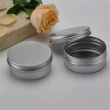 

30PCS 60ml 68 *25*0.3mm aluminum box pony mouth iron box small aluminum box sub-package box round cream lip free shipping