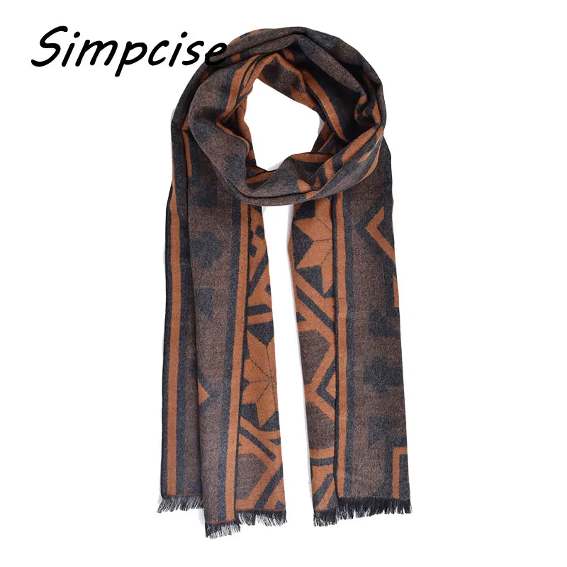 wool scarf mens Men's 2021 new Autumn and winter fashion scarves men  warm wool scarves cashmere scarf A3A18918 mens linen scarf