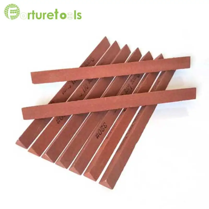

10 pieces triangle sharpening stone aluminum oxide dressing stick abrasive whetstone oil stone YS002