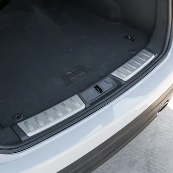 

WELKINRY For Jaguar F-PACE 2016 2017 2018 stainless steel rear tail box gate back doorsill threshold scuff plate foot pedal trim