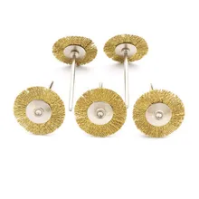 URANN 5 шт. 3,0 мм хвостовик латунная проволочная полировальная щетка колесо электрический шлифовальный станок инструмент