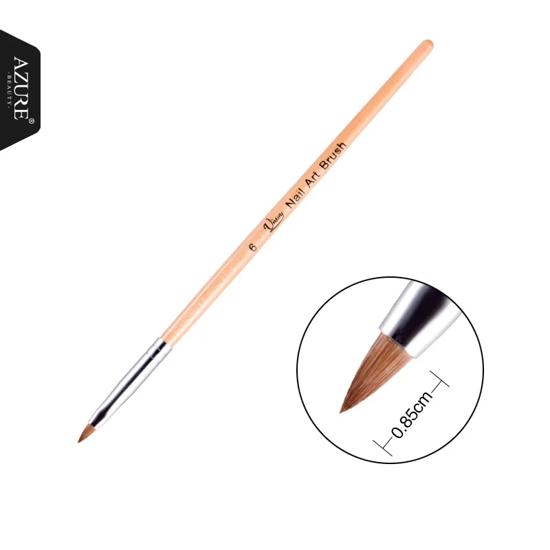 

Azure Beauty 2017 New Arrival Original Wood Naii Art UV Gel Brush Pen Draw The Perfect Line Professional Nail Drawing Brush