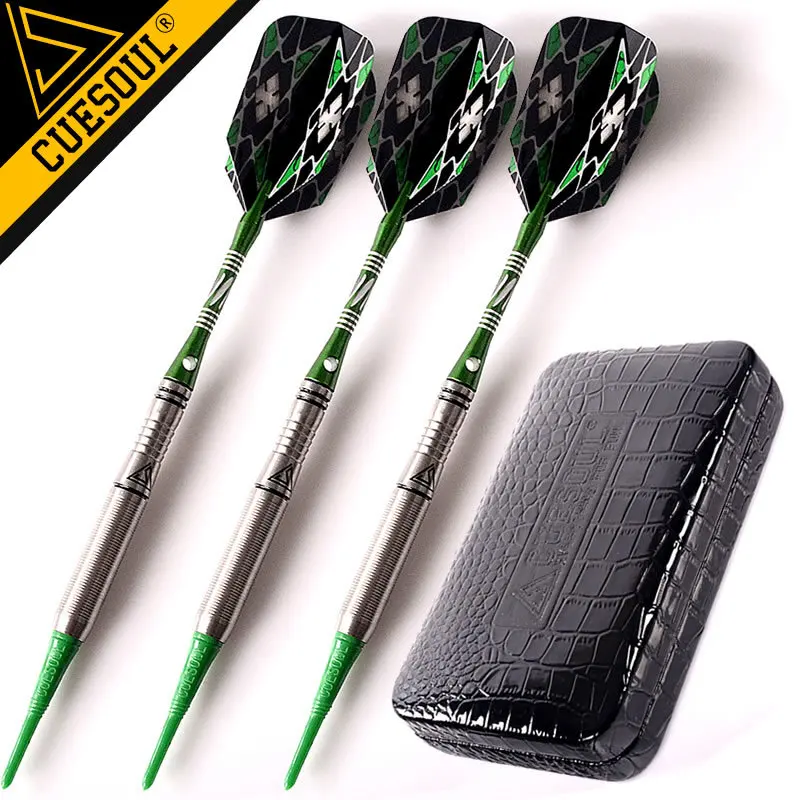 Cuesoul Профессиональный Дартс 90% Вольфрам мягкие 18 грамм 15 см с случае|tungsten darts|darts