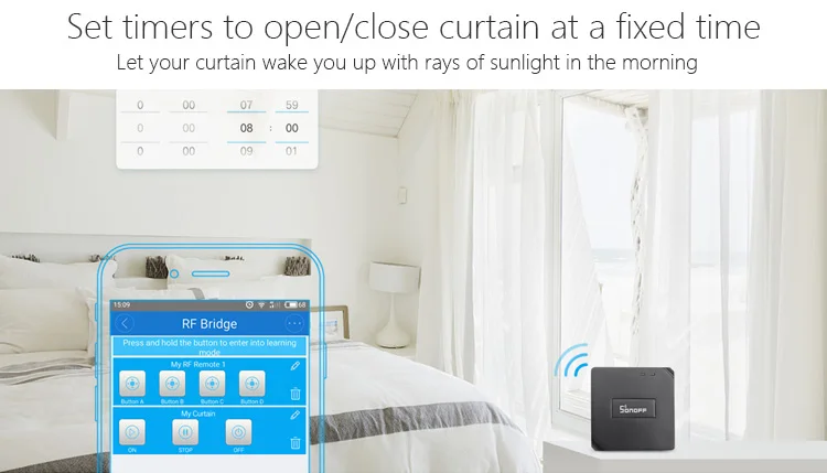 SONOFF RF мост Wifi 433 МГц беспроводной пульт дистанционного управления Умный интеллектуальный домашний Модуль Автоматизации Alexa и Google Assistant
