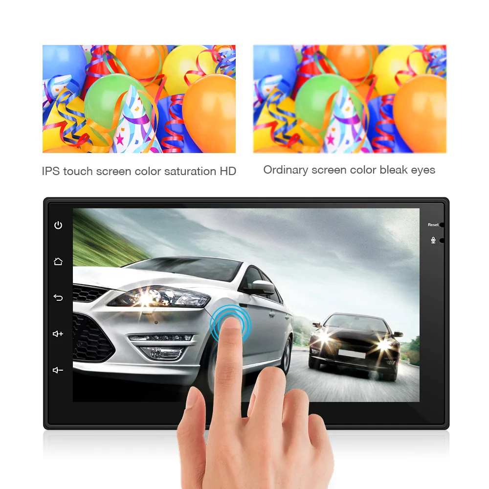 2 Din Car Radio GPS de navegación Android 6,0 reproductor de Audio pantalla táctil Quad Core radio de coche USB reproductor Bluetooth autoradio 12 V