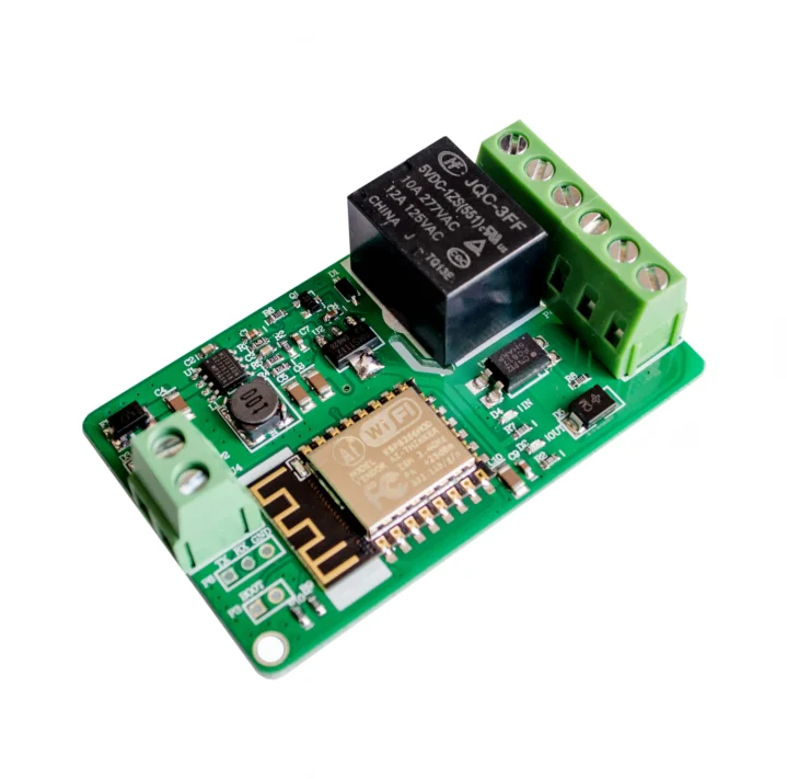Green ESP8266 Relay WIFI Module 10A 220V Network Input DC 7V~30V 4 Layers Board TVS Automatic Protection For wemos | Электронные