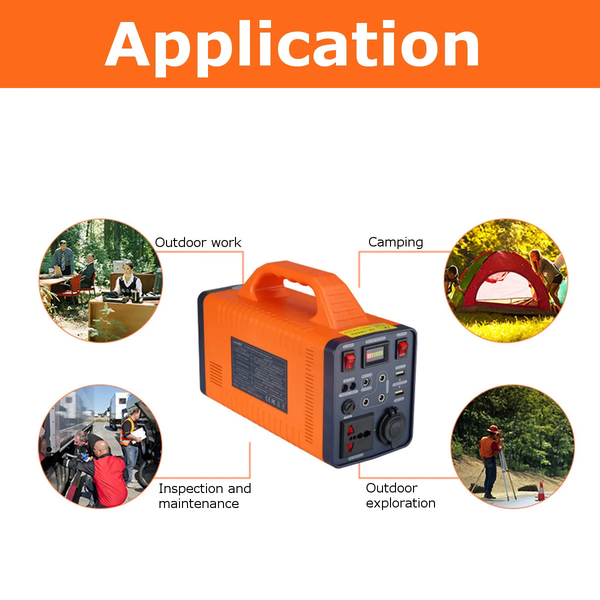 120000mAh 444Wh 300W Portable Solar Power Storage Generator Inverter Camping Light Multifunction Portable Mobile Power Supply