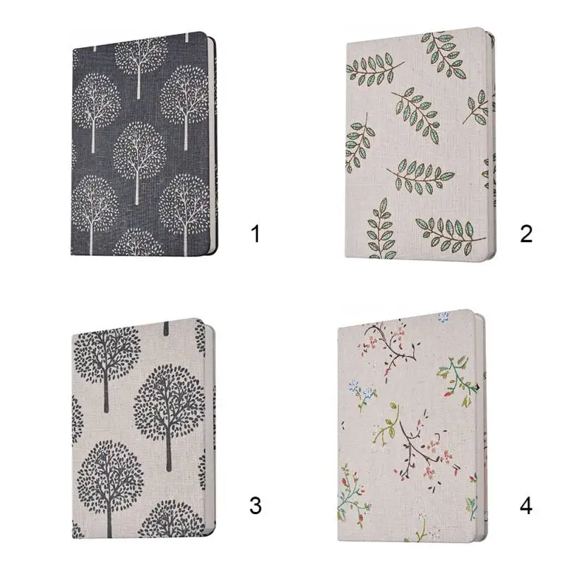 

A5/A6 Flower and Tree Cloth Notebook Diary Travel Plans Notepad Child Students Stationary Gift 132 Pages