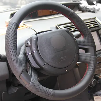 

Puou Black Leather hand-stitched Car Steering Wheel Cover for Citroen C4 Picasso 2007-2013 Free shipping