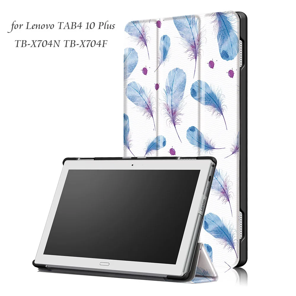 Для lenovo TAB4 10 плюс Чехол tri складной кожаный для TAB 4 TB X704N X704F 1 дюйма принципиально +