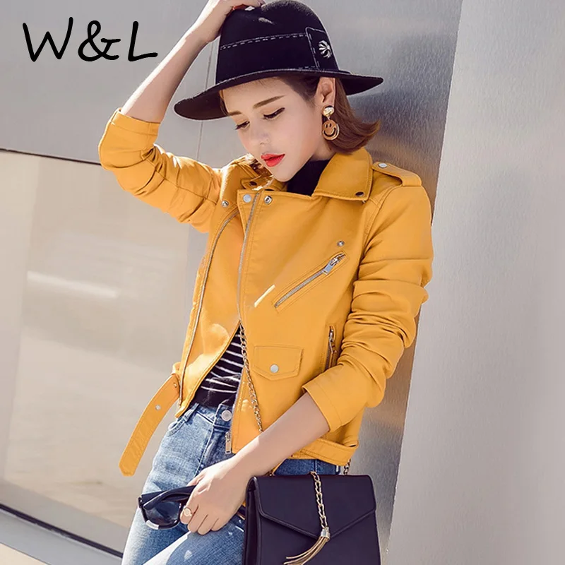 2017 Women Short PU Leather Jackets Winter Autumn Thick