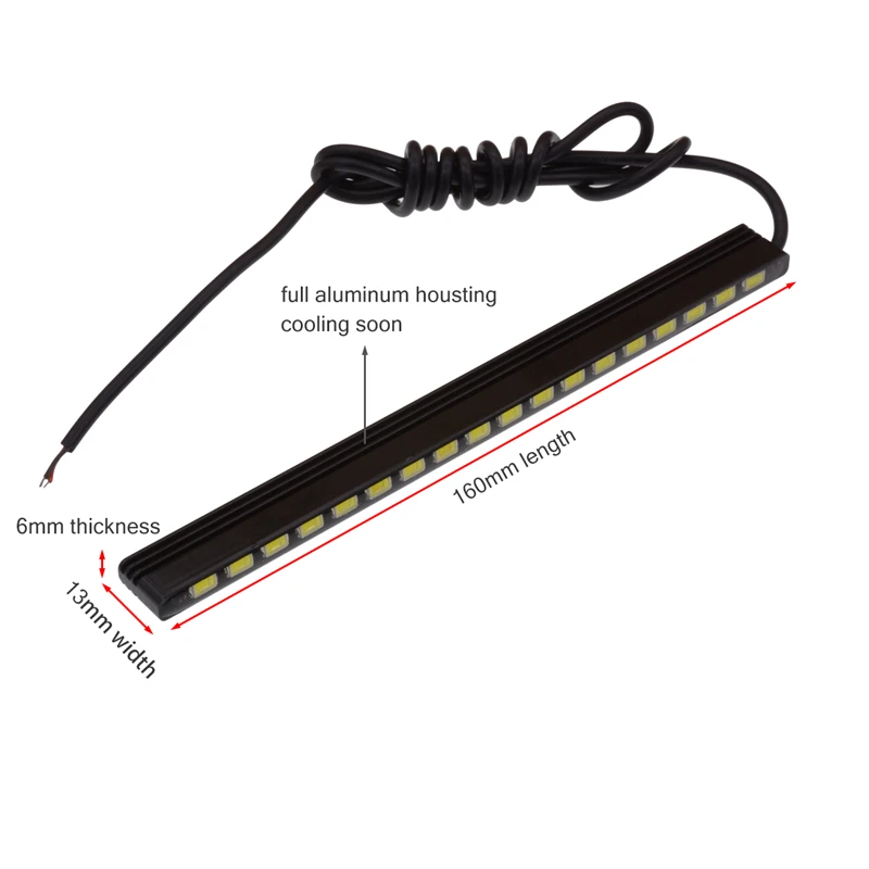 KaTur 2 шт. белый/красный Высокое Мощность 5730 18 SMD COB светодиодный Водонепроницаемый