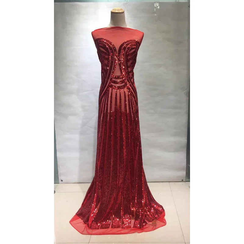 

Nigeria Sequins French Lace Fabric Net 2018 French Mesh Lace Fabric With Shiny Sequins Lace Fabric For Wedding Dress 30