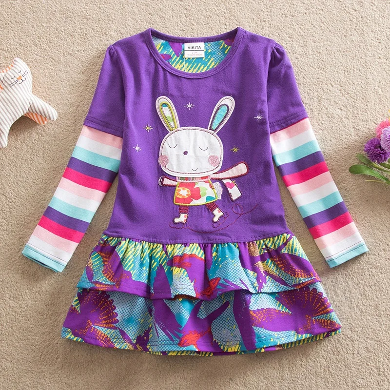 Retail Dresses for Girls Kids Baby Girl Dress 2-6T Princess Tutu Dresses Cotton Children Dresses Clothing Q911