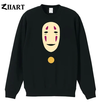 

faceless No Face man mask Miyazaki Hayao Spirited Away couple clothes girls woman cotton autumn winter fleece Sweatshirt