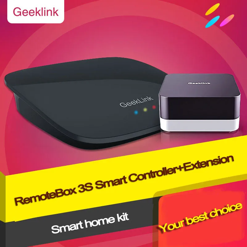 

Geeklink 3S host+Extension Smart devices,WIFI+IR+RF Remote Controll 433mhz Switch By IOS Android Smart Home Automation