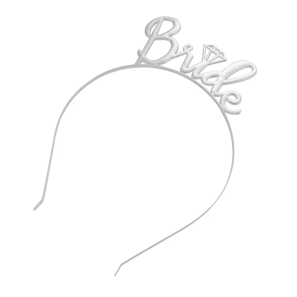 Невеста to be Tiara Корона свадебный аксессуар для волос обруч для волос Девичник вечерние свадебные свадебная повязка для волос для женщин Девушка Harajuku - Цвет: Серебристый