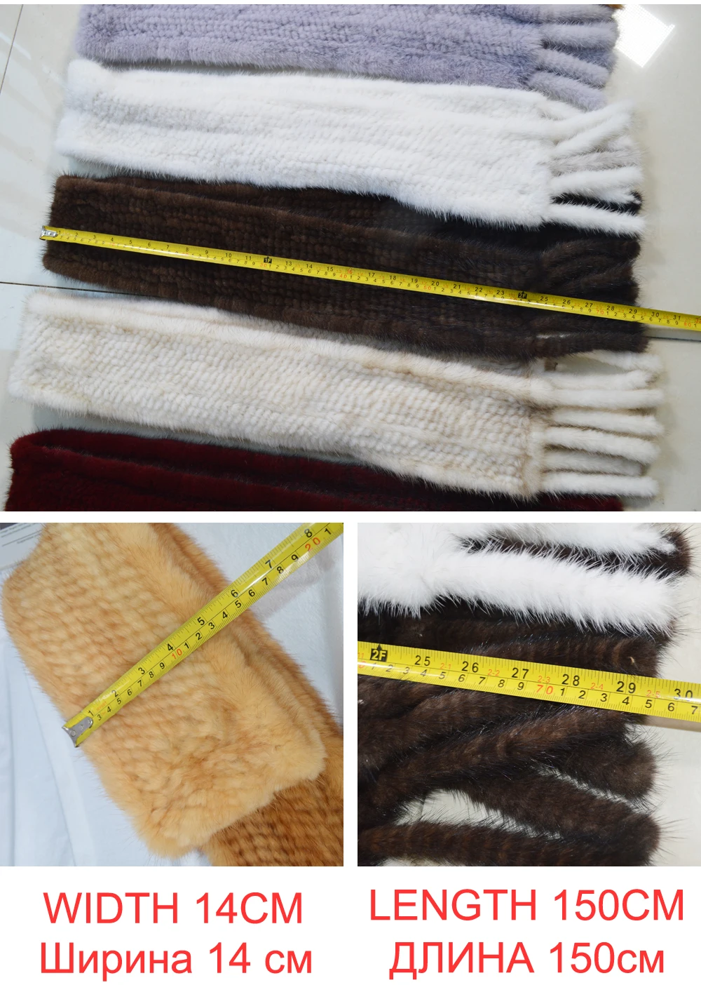 New Long Style Women Real Mink Fur Scarf Genuine Real Mink Fur Ring Scarfs Warm Soft Quality Knitted Real Mink Fur Shawl Scarves