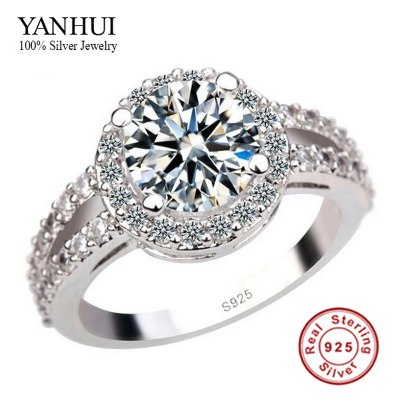 yanhui 100 925 pure silver engagement ring s925 stamp 2 carat cz diamant wedding rings for women size 4 5 6 7 8 9 10 11 yr091 in rings from jewelry - Wedding Ring Prices yanhui 100 925 pure silver engagement ring s925 stamp 2 carat cz diamant wedding rings for women size 4 5 6 7 8 9 10 11 yr091 in rings from jewelry - Wedding Ring Prices