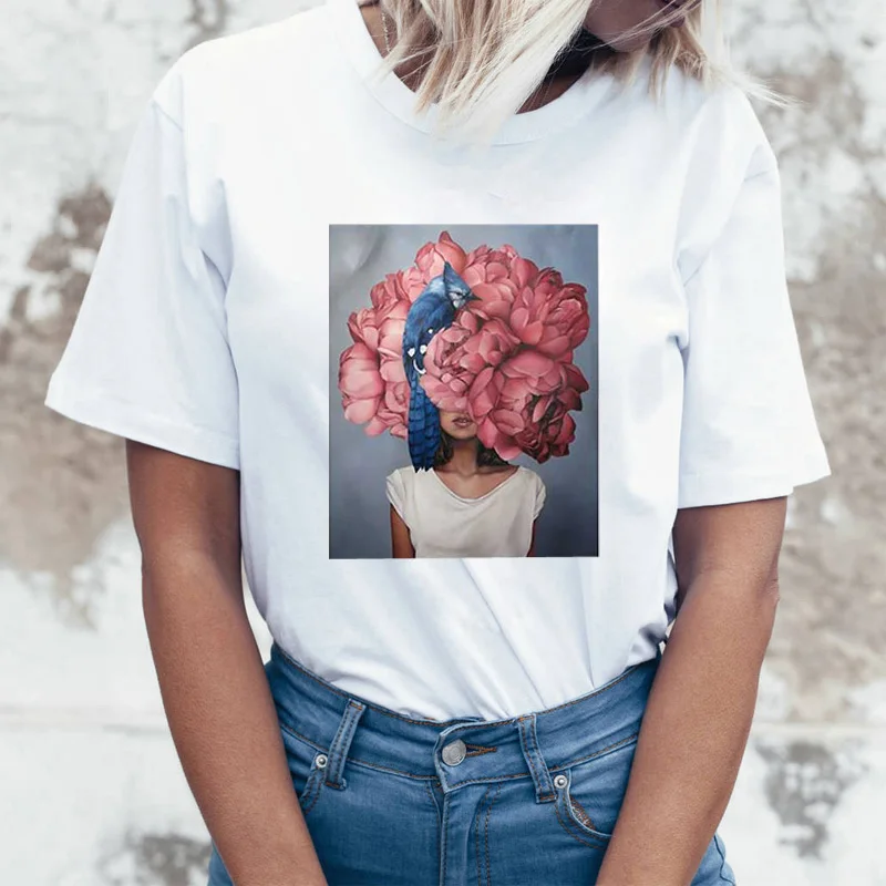 

ZOGANKI Summer Women T Shirt O-Neck Casual Short Sleeve Tee Shirt Fashion Graphic Tops Tee Female Cute T-shirt Tops