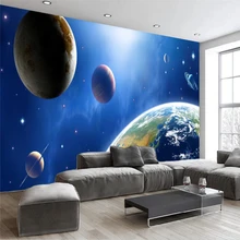 Beibehang пользовательские 3D Фэнтези Звездное дерево цветы и птицы Вселенная Галактика планета фотообои Фреска гостиная фон