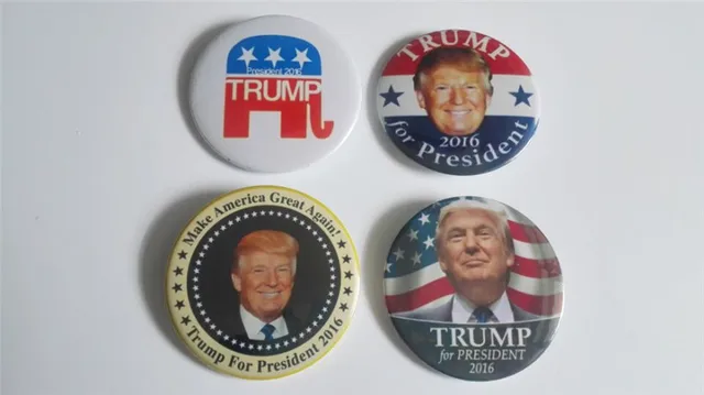 4pcs donald trump 2016 republican election president button pin
