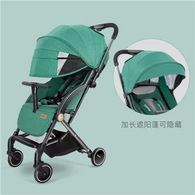Сумка для коляски, детская, может лежать на колесиках, складная, переносная, легкая, прогулочная, с длинным тентом, дышащая, переносная, с зонтиком, для автомобиля - Цвет: Green