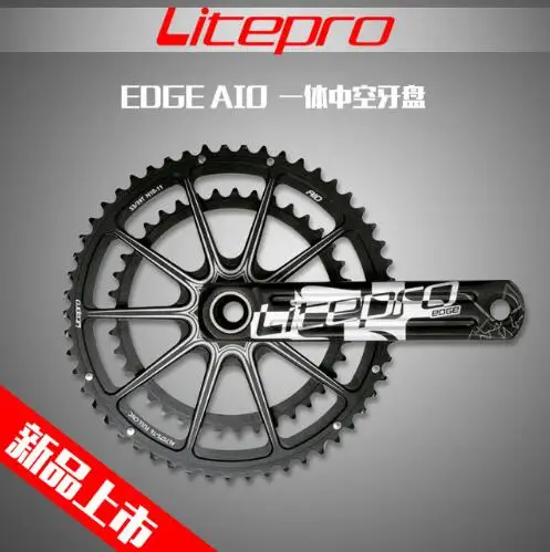 

Litepro EDGE AIO Hollow Double Chainring 53-39T 50-34T 52-36T GXP 170/172.5mm for road bike bicycle Crankset Crank