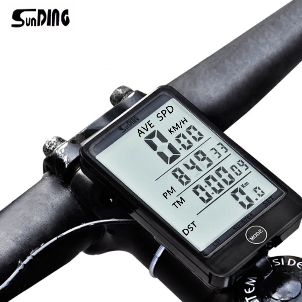 

SunDing Waterproof Bike Computer Multifunctional Light Mode Wired MTB Bicycle Odometer Cycling Speedometer With Backlight