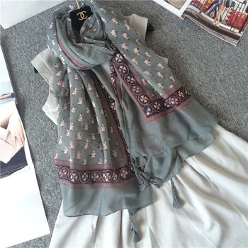 

2018 Special Offer Cotton Women Adult Hijab Winter Hot Sell Style Good Quality Contton Linen Material Ver Printing Female