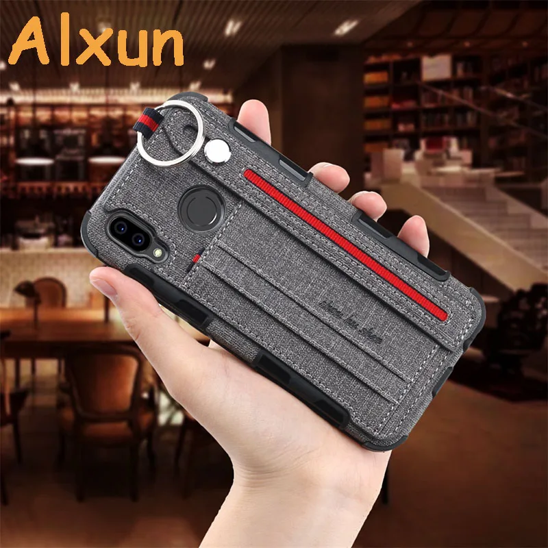

Alxun For Huawei P30 Pro Case Cover Metal Ring Buckle Lanyard Card Strip Cloth Shell For Huawei P20 P30 Pro Lite Case Coque