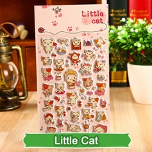 SST 1 Sheet Little Cat Cartoon Kids Toys 3D Sticker DIY Kawaii Diary Decoration Scrapbooking kindergarten
