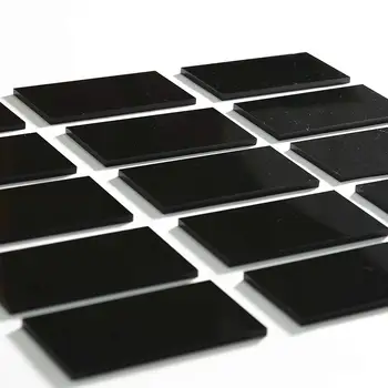 

20PCS Black Acrylic Escort Place Cards - Extra Thick Rectangle Shape - 3 1/2 x 2 inch