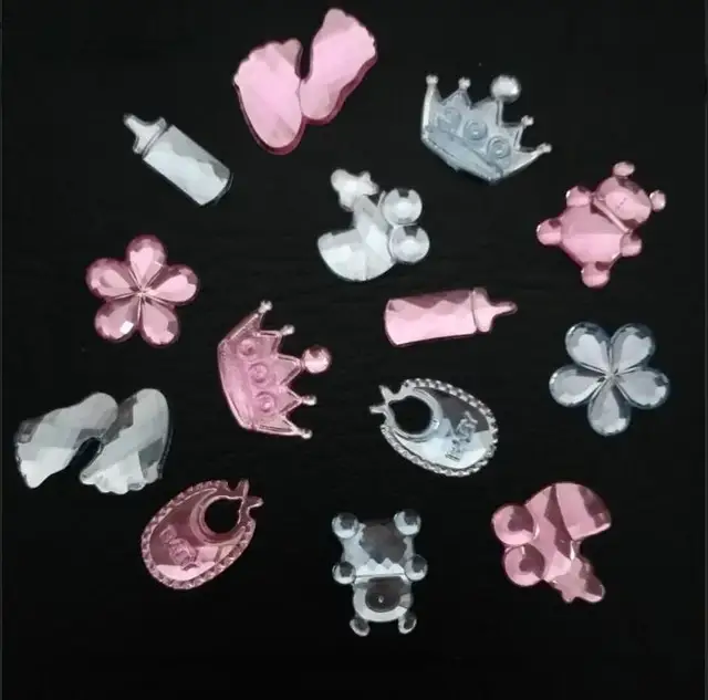 Di alta Qualità di Colore Rosa/Blu/Trasparente Molti Disegni Acrilico Baby Showe Di alta Qualità di Colore Rosa/Blu/Trasparente Molti Disegni Acrilico Baby Showe
