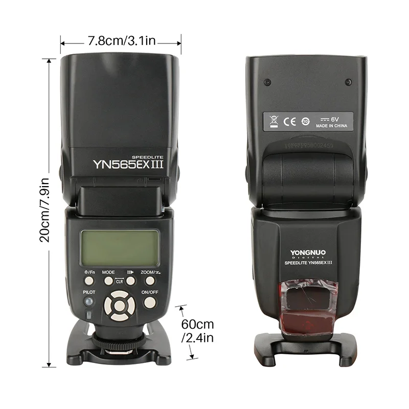 Светодиодная лампа для видеосъемки YONGNUO YN565EX III ttl Вспышка Speedlite для Canon 1100d 650d 600d YN565EX для Nikon D3300 D3100 D5200 D800 D750 D7100 камеры