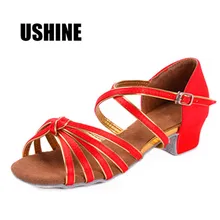 Профессиональный Атлас Сальса Танго, латина Обувь для танцев для девочек; с цветочным рисунком; Zapatos De Baile Latino Mujer 203