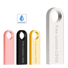 Usb флеш-накопитель 128 Гб 64 ГБ 32 ГБ высокоскоростная Usb флешка 2,0 металлическая ручка-накопитель 16 ГБ 8 ГБ 4G Серебристая Флешка-диск на ключ