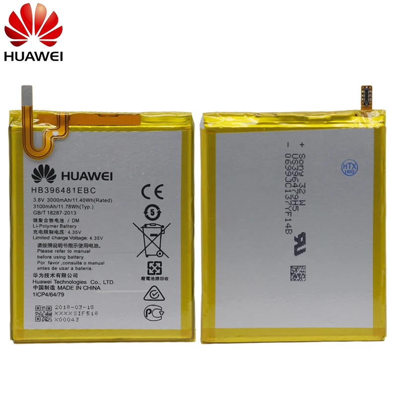 Hua Wei сменный аккумулятор для телефона HB396481EBC для huawei Ascend G7 Plus/G8/G8X/Honor 5A/5X/Maimang 4 3000 мАч