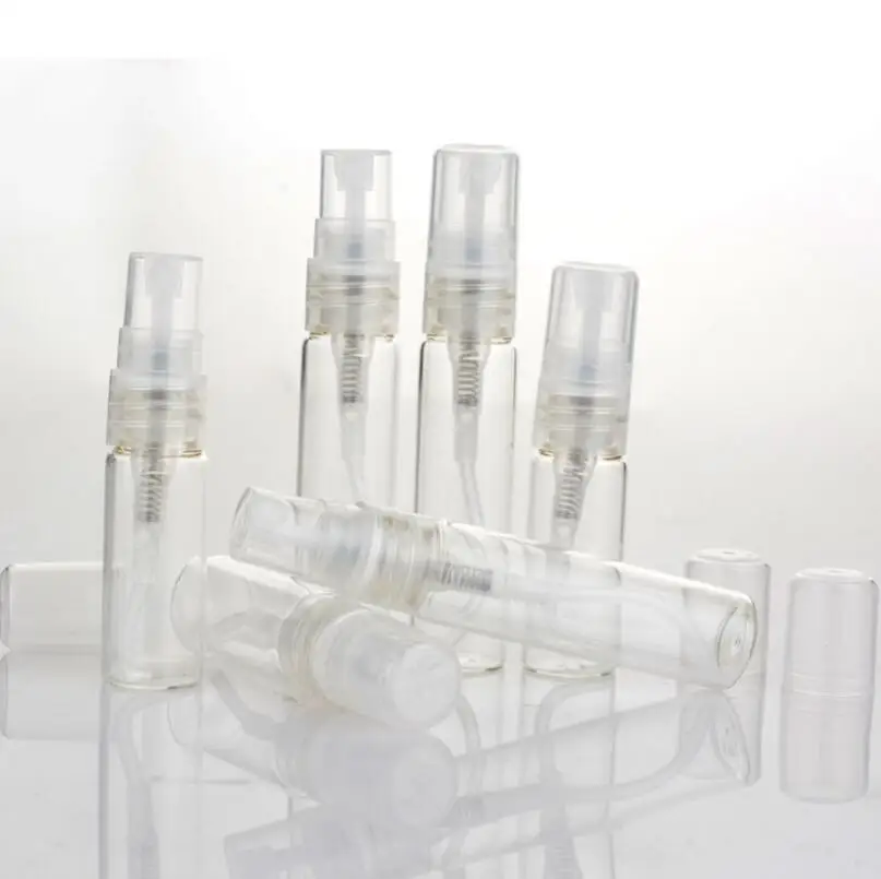 Frascos de Spray de Perfume de Vidro Frascos de Amostra de Perfume por Atacado Venda Quente Pequenos Transparente Vazio 5 ml 10 10 Garrafas reutilizáveis