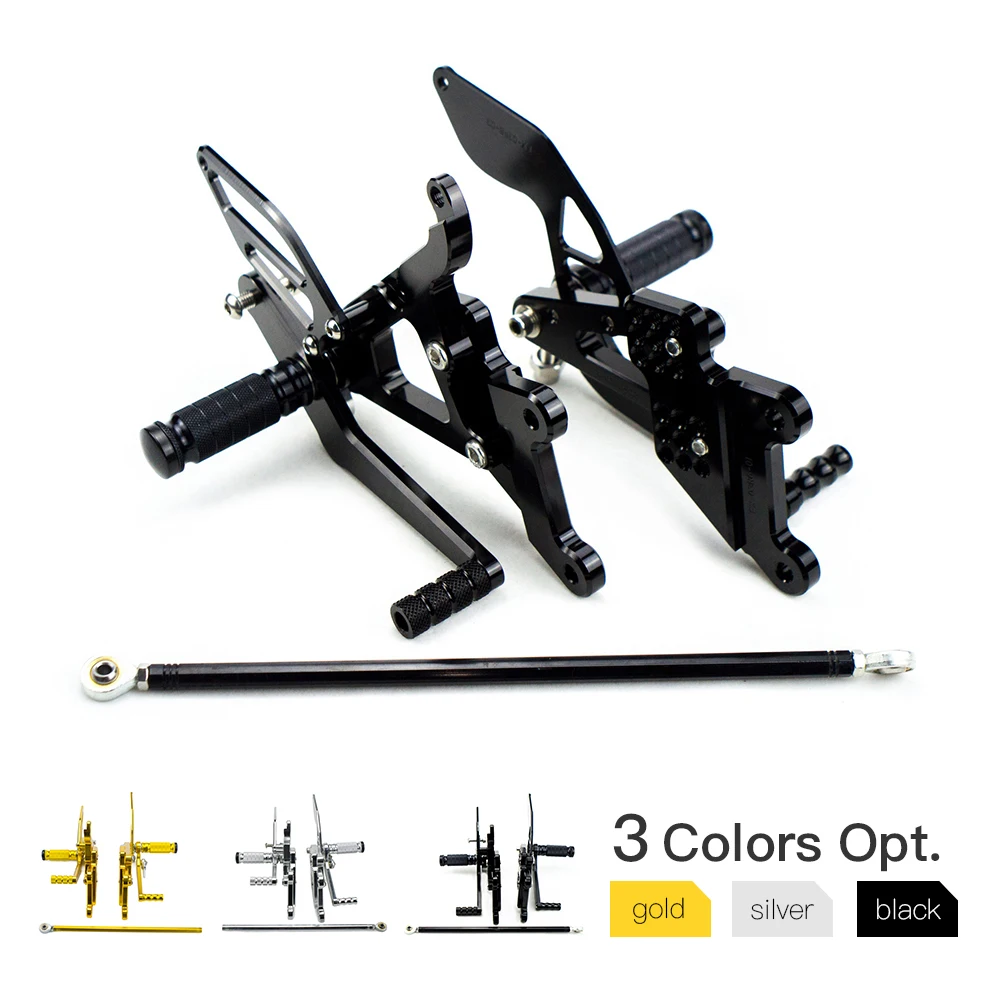 Регулируемая Rearset подножек сзади наборы для ухода за кожей подножки опоры для ног для Yamaha YZF-R6 YZF R6 2003 2004 2005 YZF-R6S YZF R6S 2006 2007 2008 2009