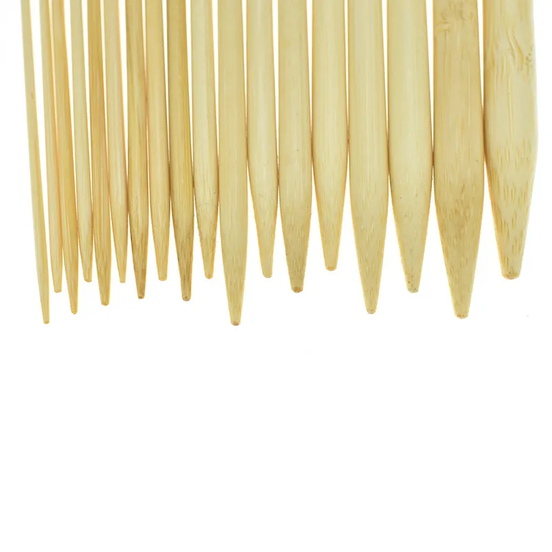 Looen Bamboo Knitting Needles Set 36pcs 25cm 18 Sizes 2.0mm to 10.0mm Single Point Needles Women Weave Craft Yarn Sewing Tools  (2)
