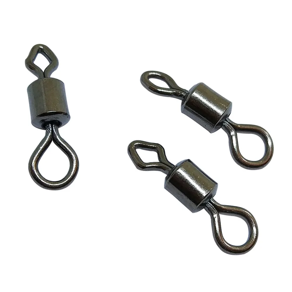 

20-pieces Fishing Swivel Hook Round and Diamond Eye Rolling Swivel #12-#1 Stainless Steel Fishing Accessories Carp Hook