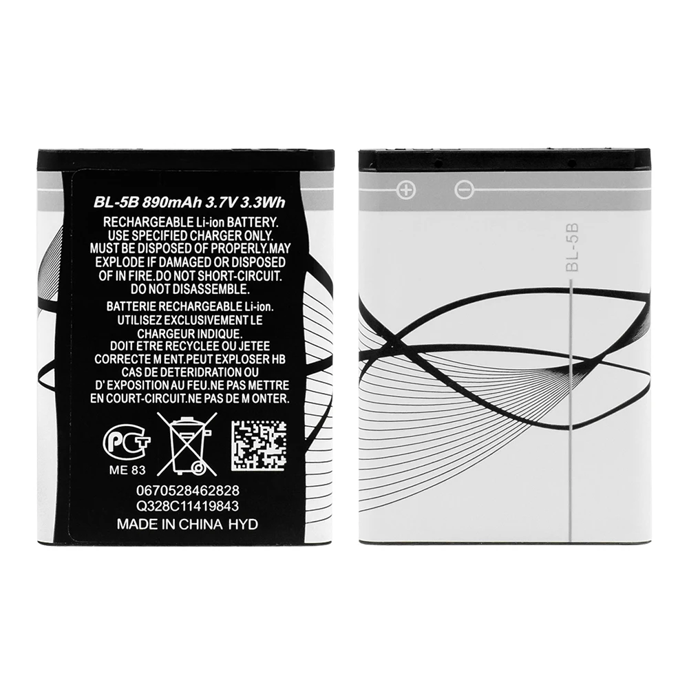 6120 Classic 6061 5500 Sport 5140 6 6080 3.7 v Batería Para Nokia Bl-5b N90 6120 Classic 6061 5500 Sport 5140 6 6080 3.7 v Batería Para Nokia Bl-5b N90